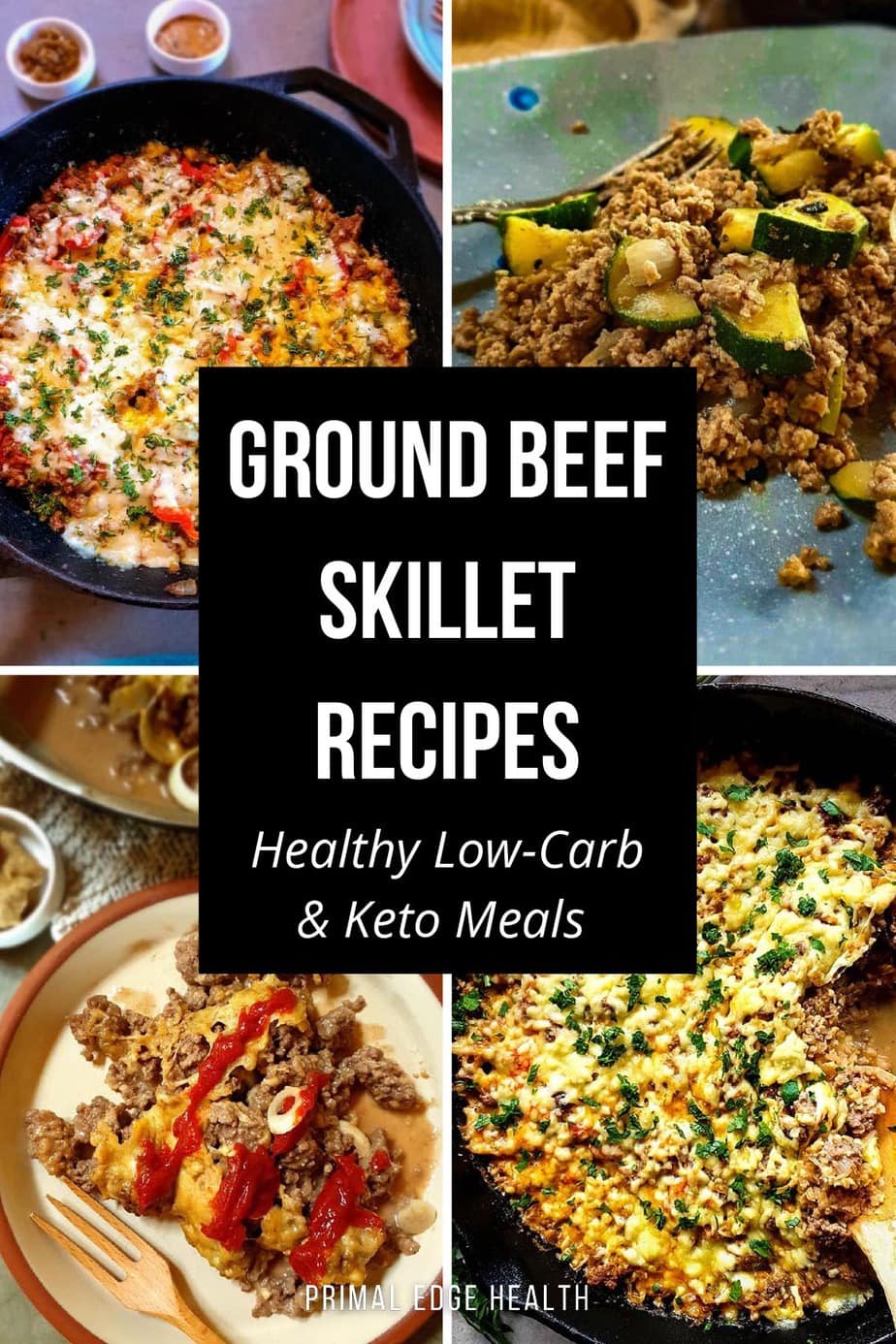 Ground Beef Skillet Recipes - Healthy Low-Carb & Keto Meal.