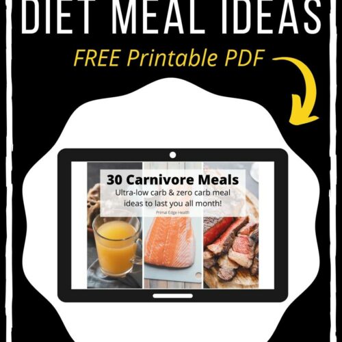 30 Carnivore Diet Meal Ideas - Printables by Primal Edge Health.