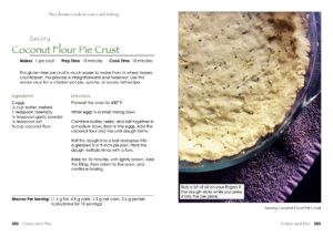 Recipe for Savory Coconut Flour Pie Crust.