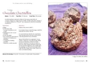 A recipe for Fudgy Chocolate Chia Muffins.