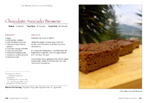 Recipe for Chocolate Avocado Brownie.