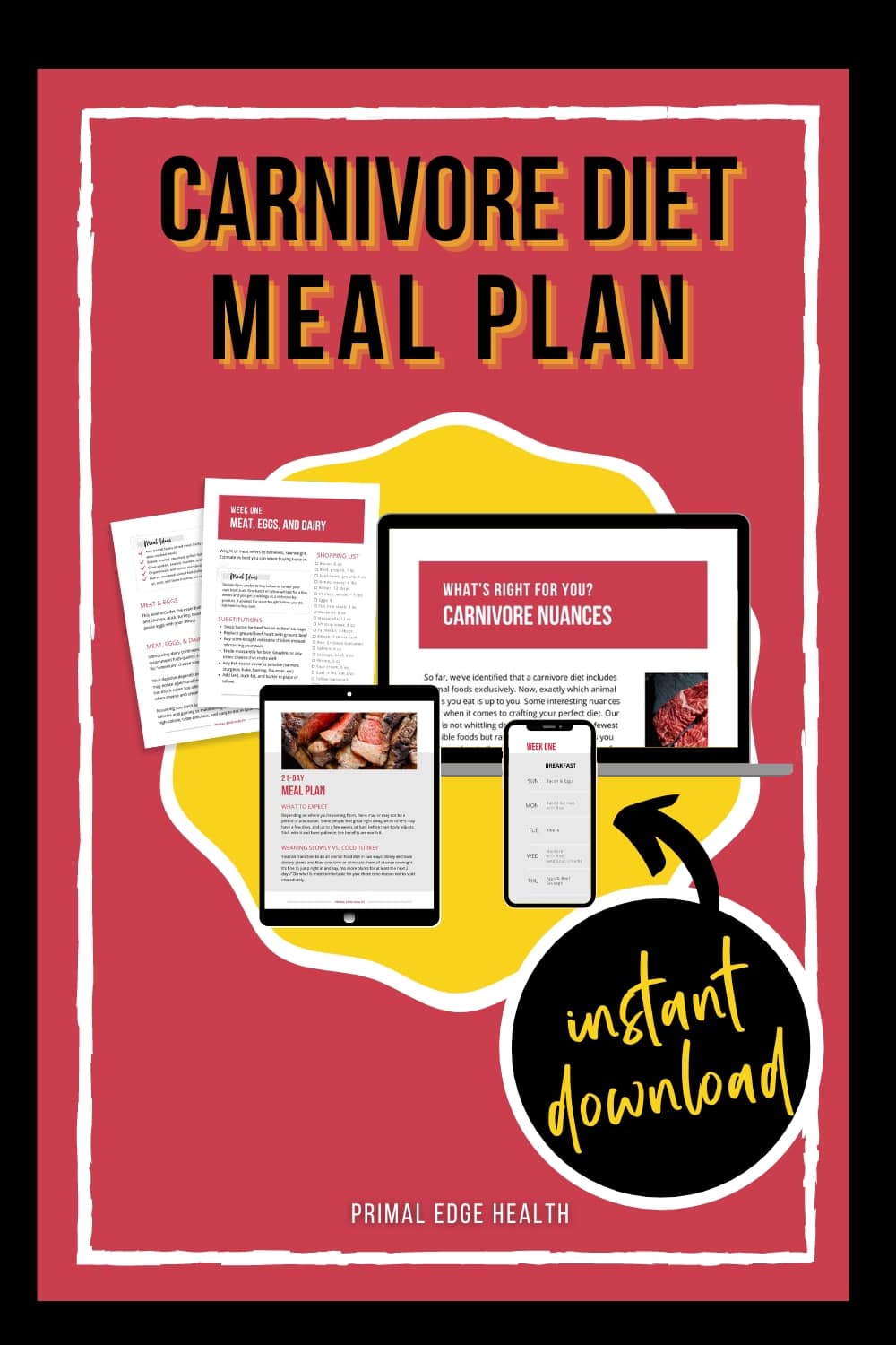 21 Day Carnivore Diet Meal Plan Primal Edge Health 21 Day Carnivore Diet Meal Plan Primal Edge Health
