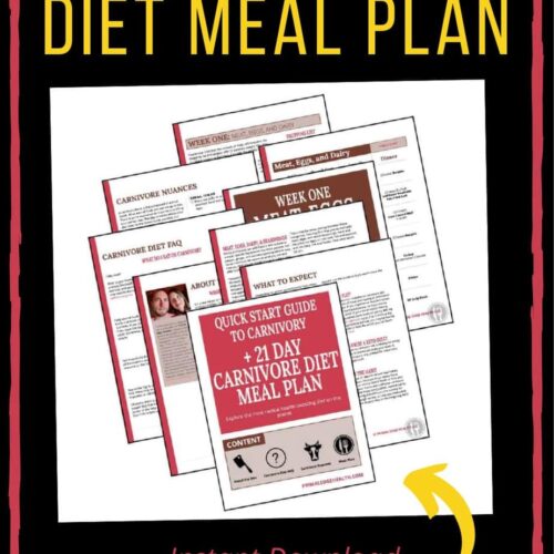 21-Day Carnivore Diet Meal Plan Printable - by Primal Edge Health.