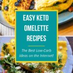 keto omelette pin collage