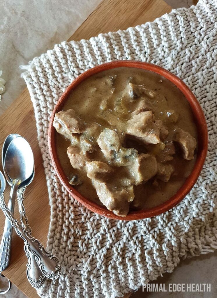 Keto friendly stroganoff