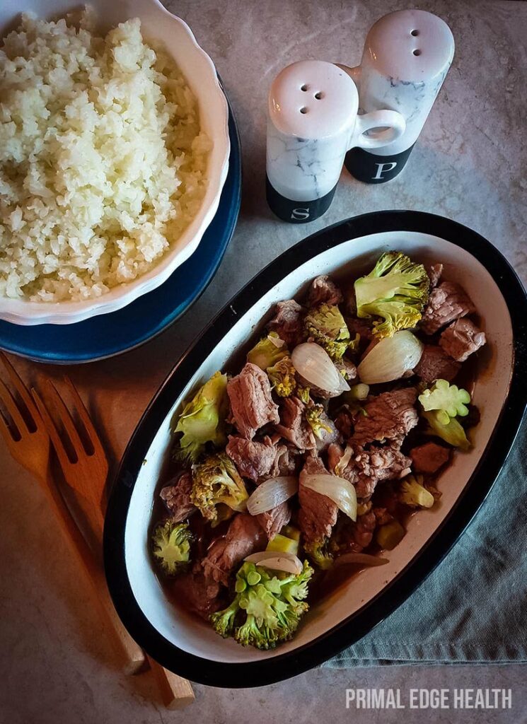 Crockpot keto beef and broccoli