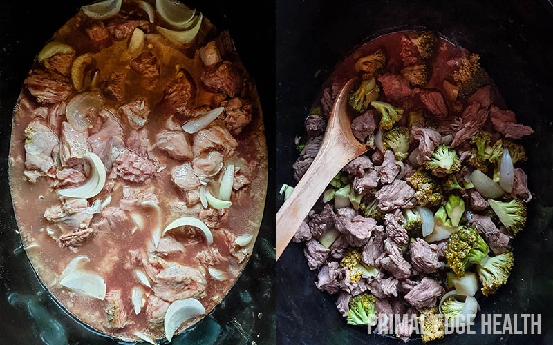 Slow cooker beef and broccoli keto