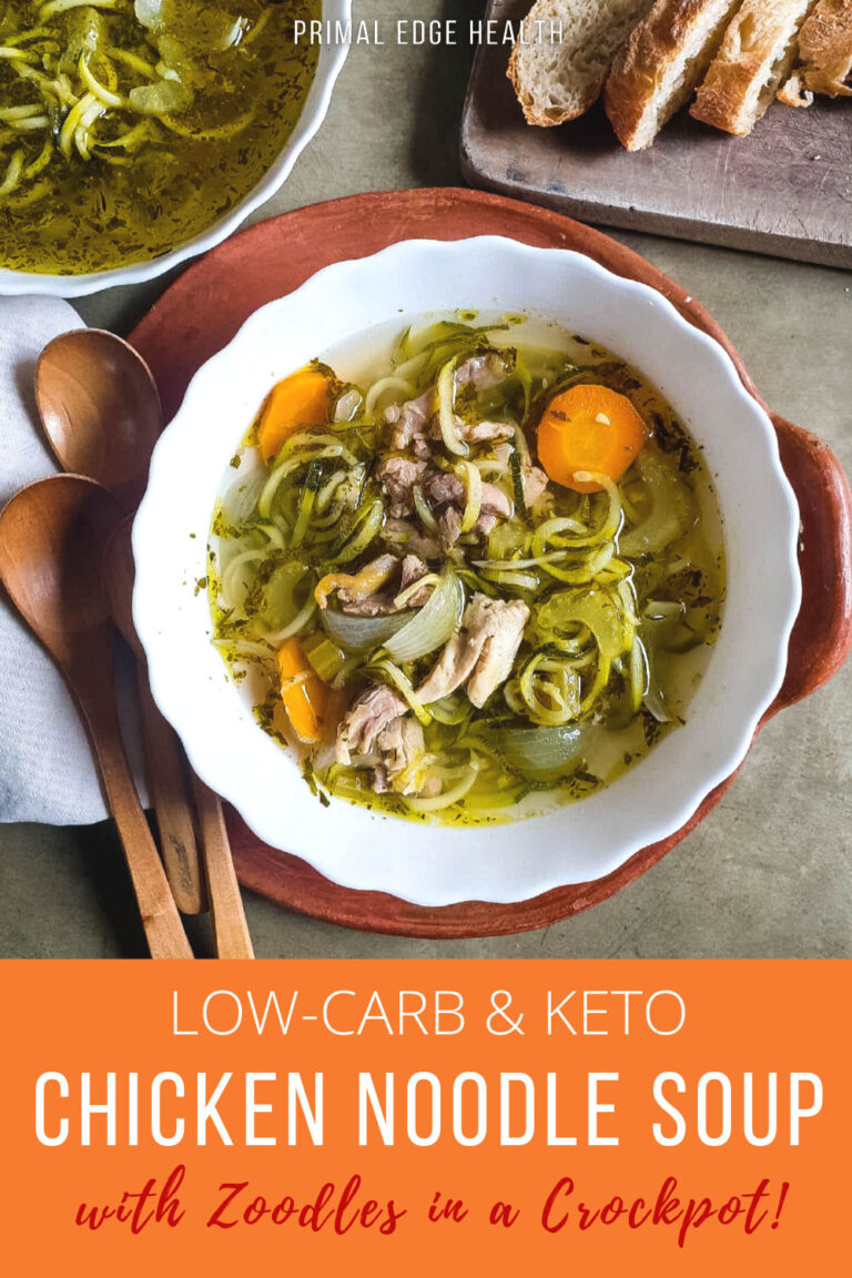 Keto Chicken Noodle Soup (SlowCooker)