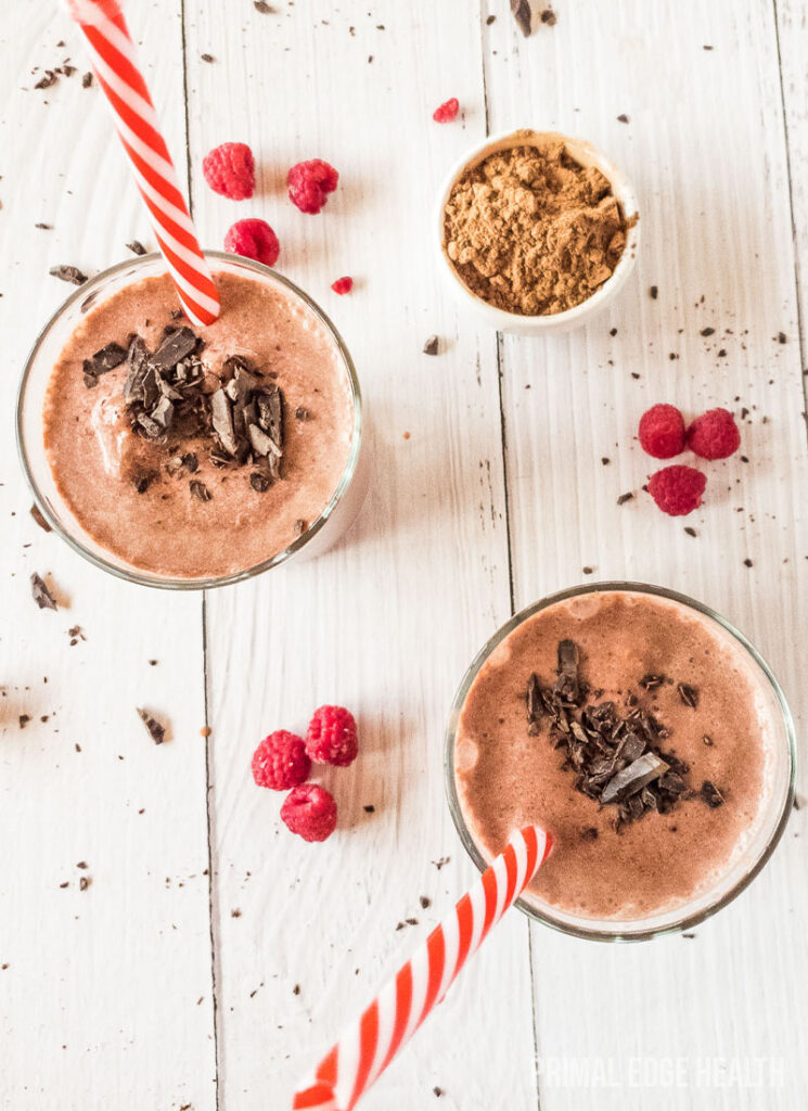 raspberry chocolate smoothie