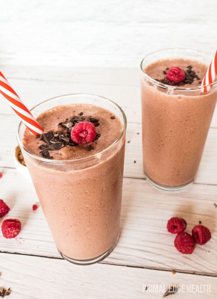 Frozen raspberry smoothie