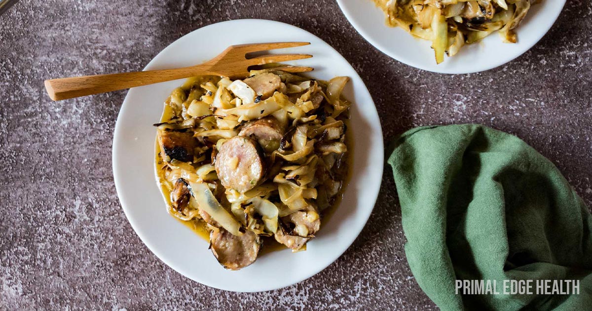 Keto Cabbage and Sausage Alfredo