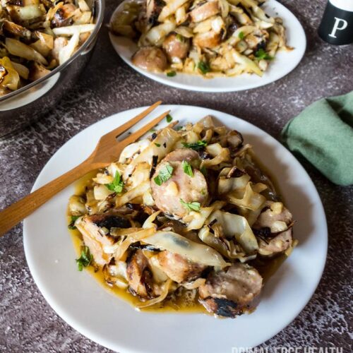 Keto Cabbage and Sausage Alfredo