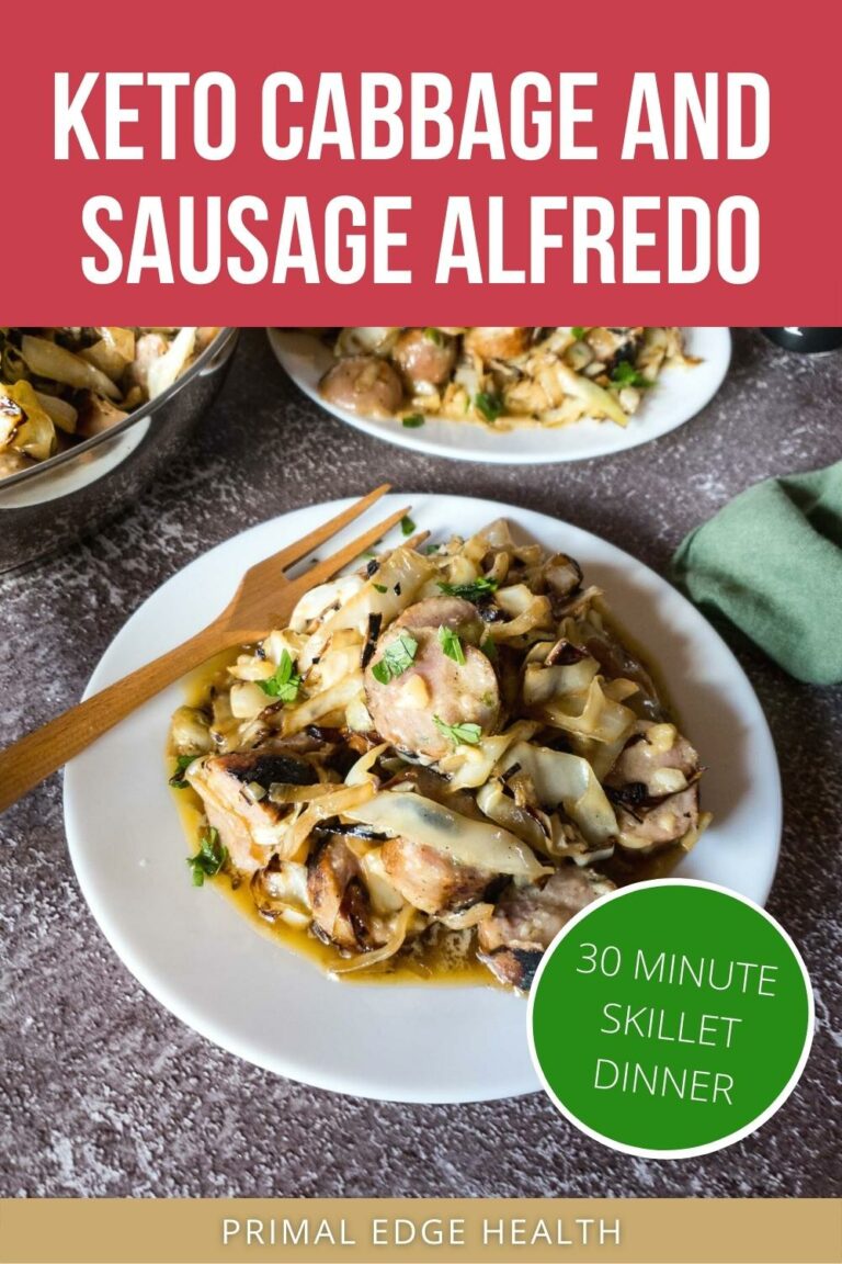 Keto Cabbage and Sausage Alfredo