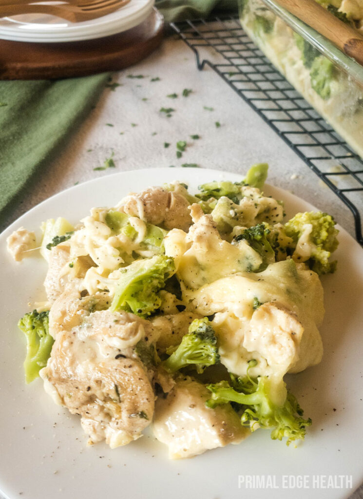 Chicken broccoli alfredo bake no pasta