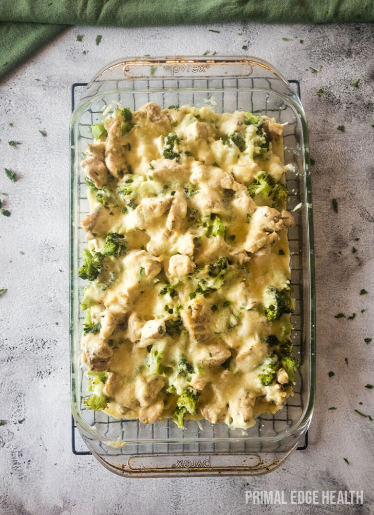 Keto Chicken Alfredo with Broccoli Bake