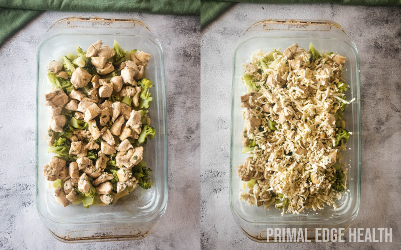 Chicken broccoli alfredo bake no pasta