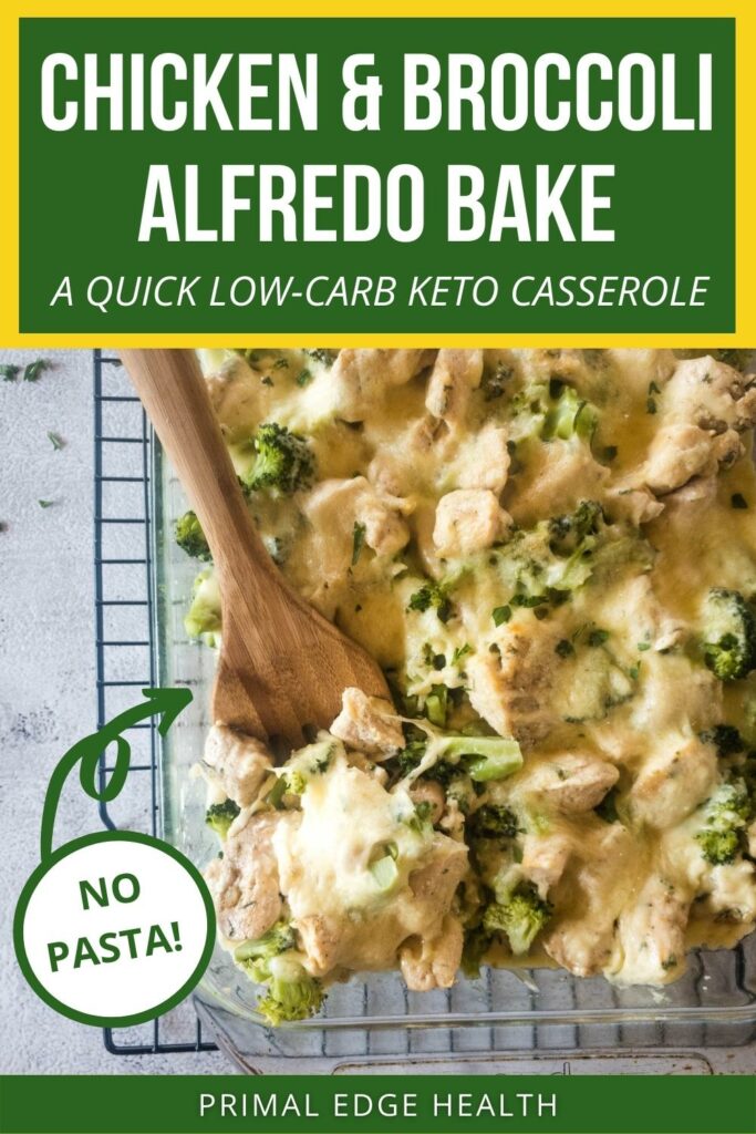 keto chicken Alfredo casserole with broccoli