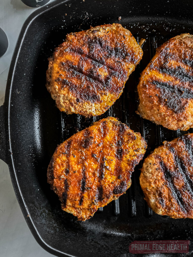 Keto dinner pork chops