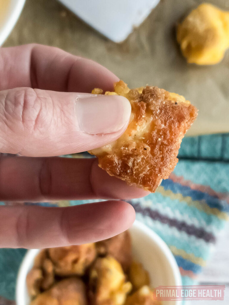 Homemade baked cheese curds