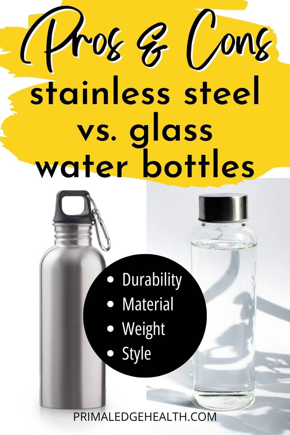 Stainless Steel vs Glass Water Bottle Young By Choice