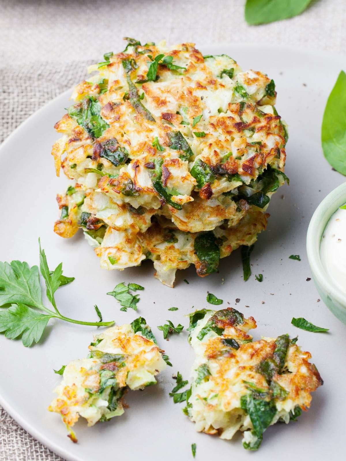 Pan-Fried Curry Cabbage Fritters (Easy Indian Snack)